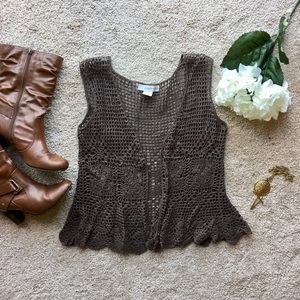 Chelsea and Theodore knit sweater